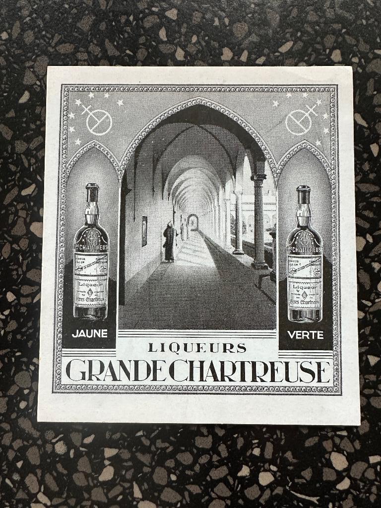 Vloeiblad Liqueurs Grande Chartreuse. Jeune Verte. Oud., Verzamelen, Merken en Reclamevoorwerpen, Ophalen of Verzenden, Gebruikt