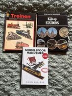 Boeken over treinen, stations en modelspoor (3 stuks), Ophalen of Verzenden, Gelezen, Trein