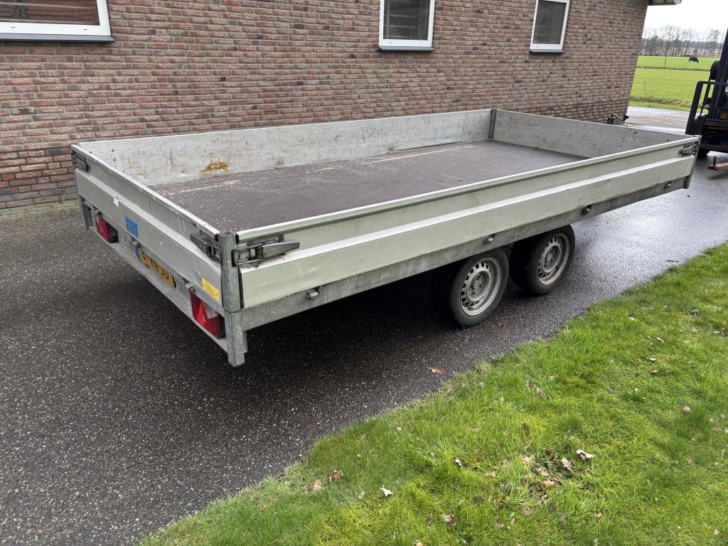 Hapert Plateauwagen aanhanger aanhangwagen tandemasser, Gebruikt
