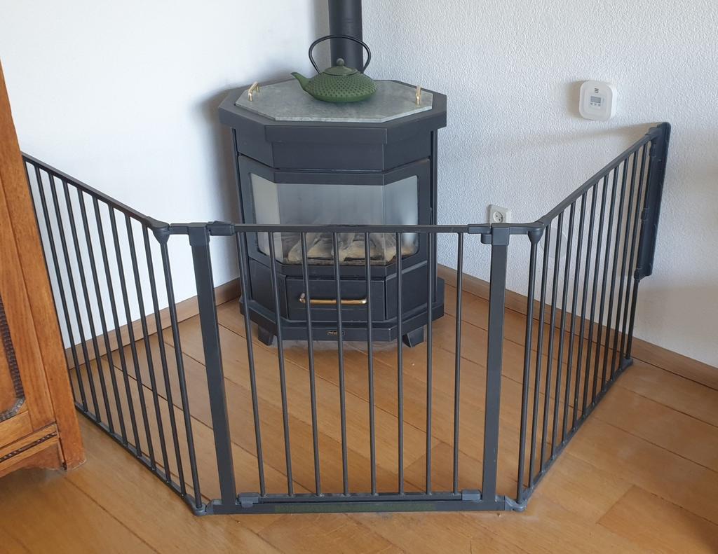 Zwaar metalen kinderhek / traphek, 3 delen., Ophalen, Metaal of IJzer, 115 cm of meer