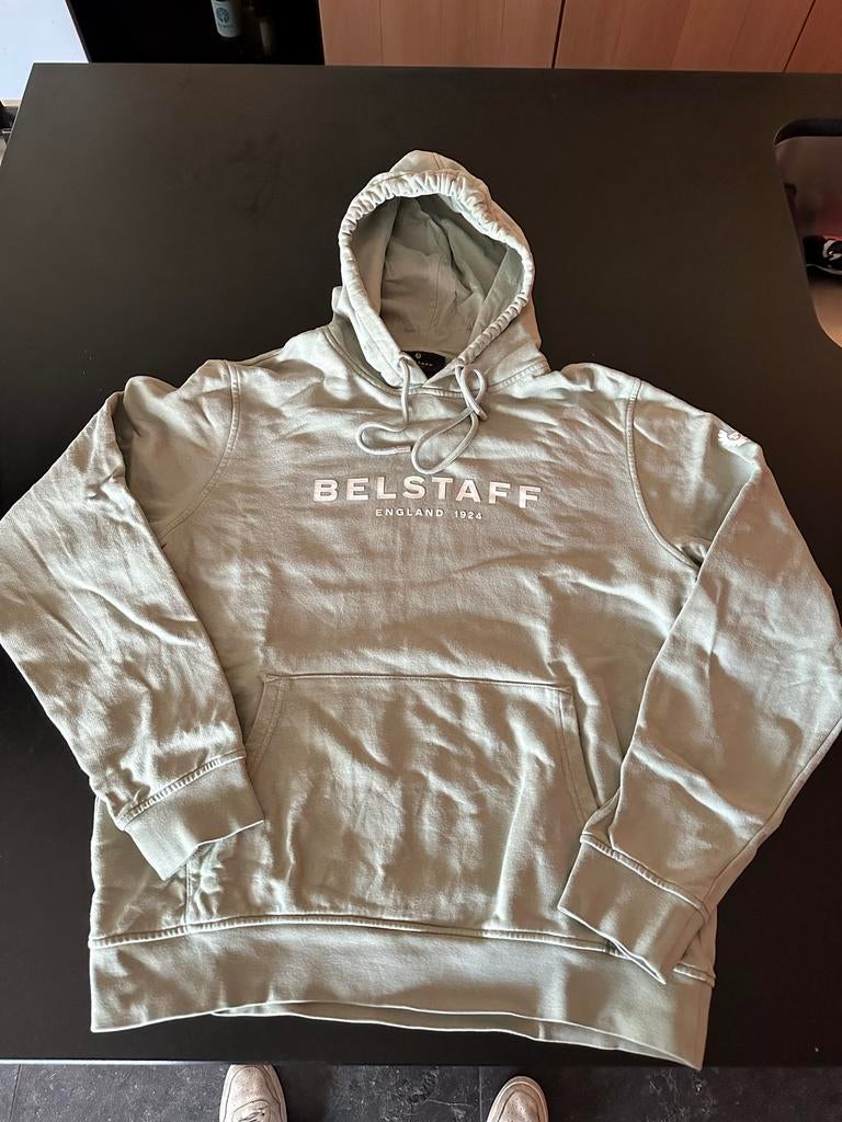 Belstaff hoodie licht groen maat L, Kleding | Heren, Ophalen of Verzenden, Gedragen, Maat 52/54 (L), Groen