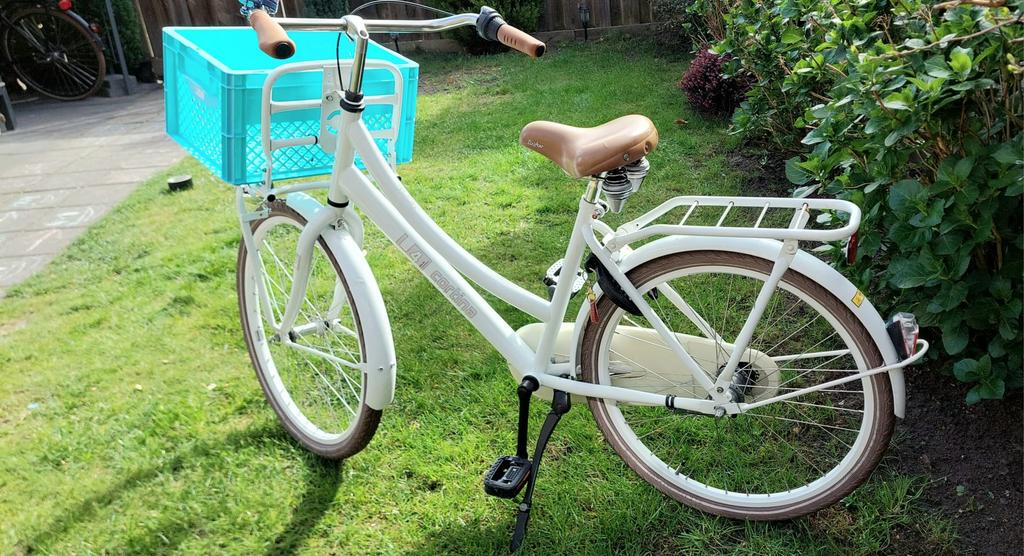 Witte Cortina U4 meisjesfiets 24 inch 3 versnellingen, Ophalen, Zo goed als nieuw, 24 inch, Versnellingen