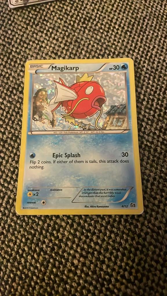 Magikarp Pokemon kaart McDonald's Promos 2016, Ophalen of Verzenden, Gebruikt, Losse kaart, Foil