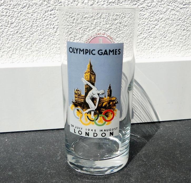 Coca Cola glas Olympische Spelen Atlanta 1996 London, Huis en Inrichting, Keuken | Servies, Zo goed als nieuw, Glas of Glazen