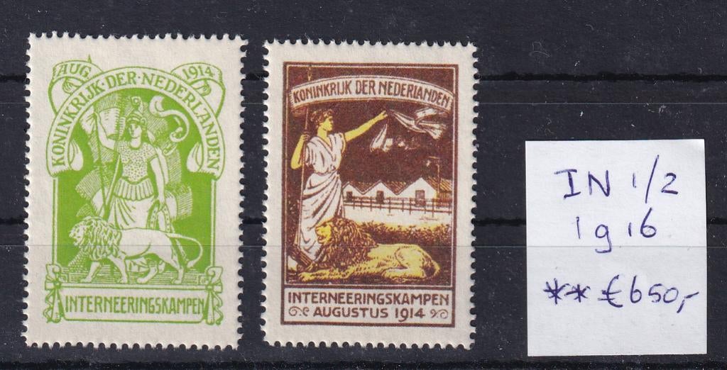 X95A) 1916 NL Interneringnr IN01/02 €650 MNH geen garantie, Verzenden, T/m 1940, Postfris