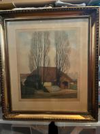 Ingelijst Kunstwerk aquarel Olga Aae, Ophalen of Verzenden