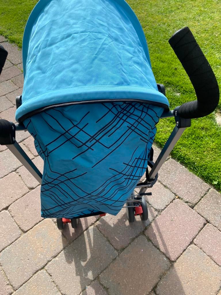 Maclaren buggy blauw, Ophalen, Gebruikt, Maclaren, Zonnekap
