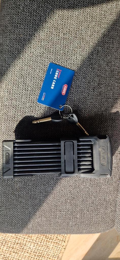 ABUS Vouwslot met sleutels en codekaart, Fietsen en Brommers, Fietsaccessoires | Fietssloten, Zo goed als nieuw, Vouwslot, Ophalen of Verzenden