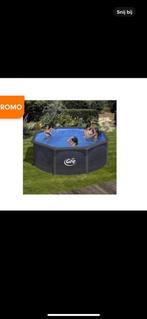 Graphite zwembad rond350 antraciet, Rond, 300 cm of meer, Zo goed als nieuw, Opzetzwembad