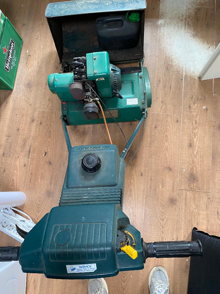 Benzine grasmaaier, Tuin en Terras, Grasmaaiers, Gebruikt, Balkmaaier, Benzine-grasmaaier, 40 t/m 49 cm