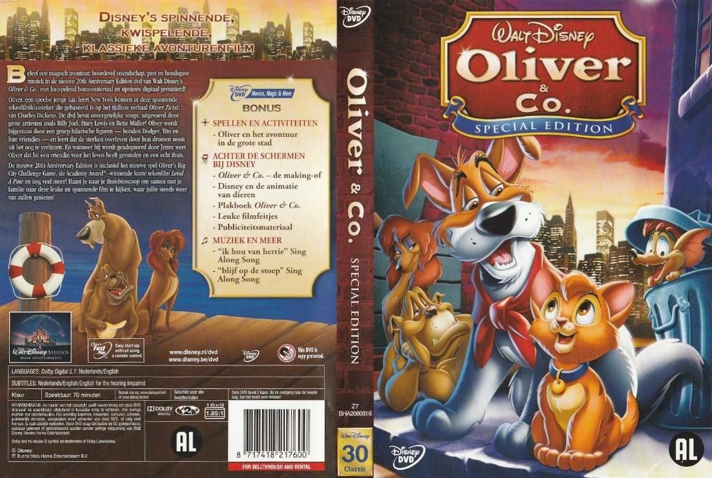 Oliver & Co (Special Edition)(Disney Classics no. 30)"", Alle leeftijden, Ophalen of Verzenden, Zo goed als nieuw