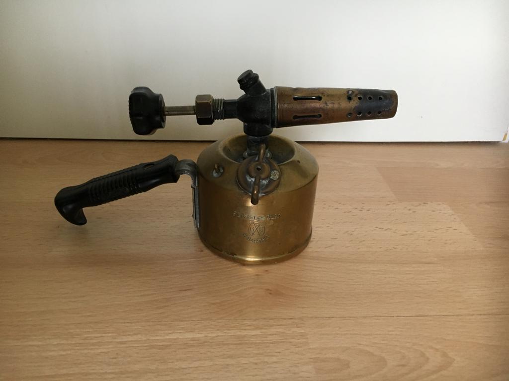 Barthel brander benzine/gasolie brander Fullmege 0.22L koper, Antiek en Kunst, Ophalen of Verzenden, Koper