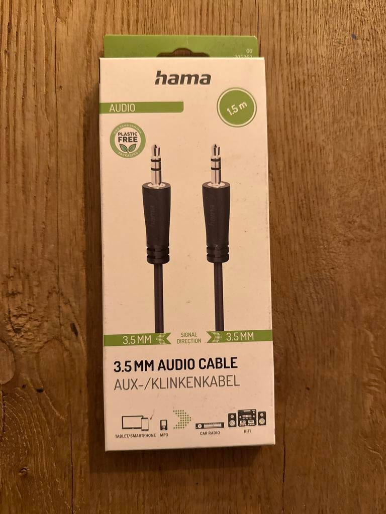 Hama 3.5mm audiokabel 1.5m, Ophalen of Verzenden, Nieuw, Minder dan 2 meter, Overige kabels