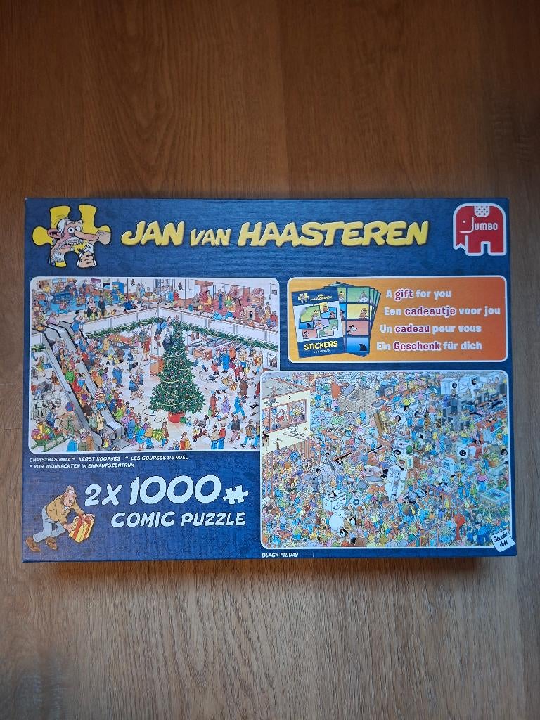 Jan van Haasteren Comic Puzzel, 2x1000 stukjes, Hobby en Vrije tijd, Ophalen, 500 t/m 1500 stukjes, Zo goed als nieuw, Legpuzzel
