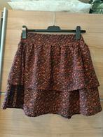 Zwart-bruine  gelaagde mini rok met print true spirit xl, Ophalen of Verzenden, Zo goed als nieuw