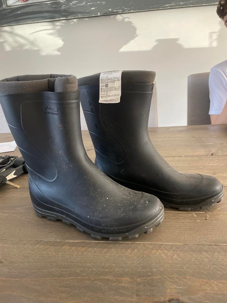 Solognac regenlaarzen, maat 39/40, Ophalen of Verzenden, Gedragen, Zwart, Regenlaarzen