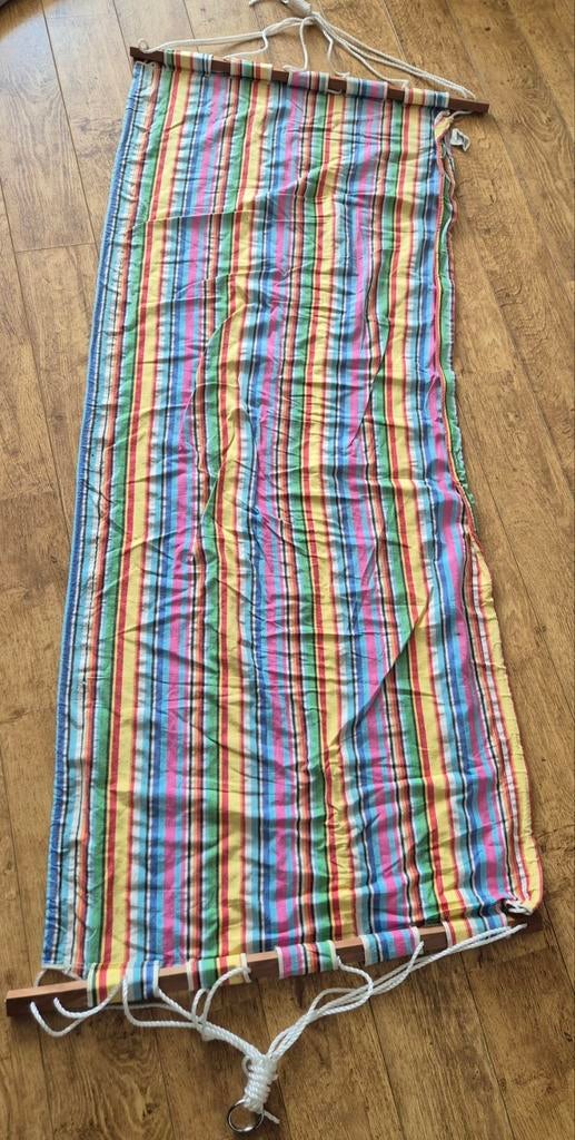 Kleurrijke hangmat met standaard, opvouwbaar, Gebruikt, Opvouwbaar, Ophalen of Verzenden, Eenpersoons