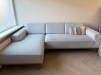 Grijze L bank, Ophalen, 250 tot 300 cm, Gebruikt, 100 tot 125 cm