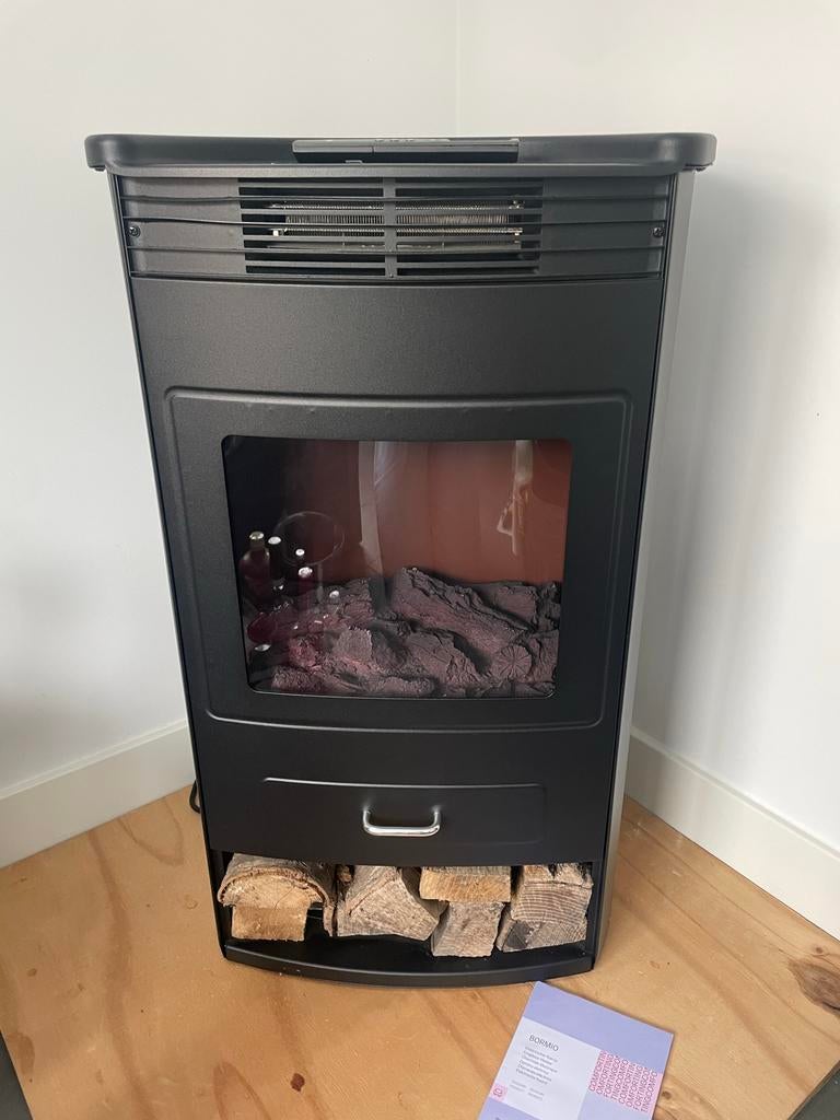 Elektrische sfeerhaard Klarstein Bormio, Ophalen, Zo goed als nieuw, Vrijstaande haard, Elektrische haard