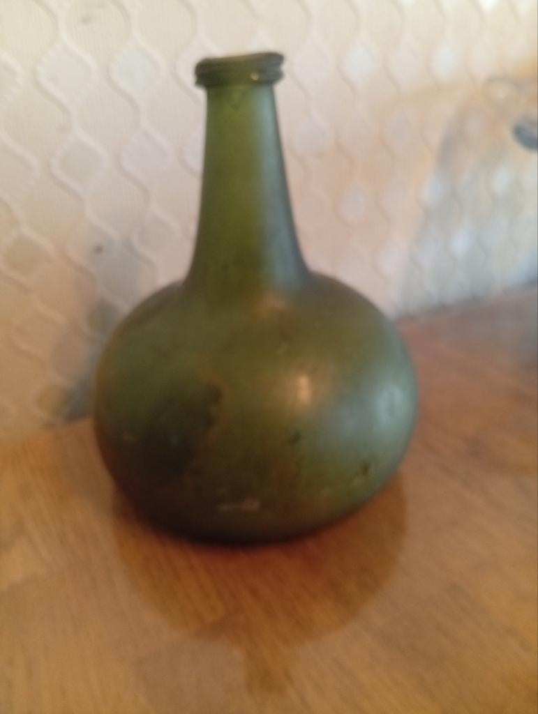 Antieke oniun bottle / kattekop / buikfles, Ophalen of Verzenden