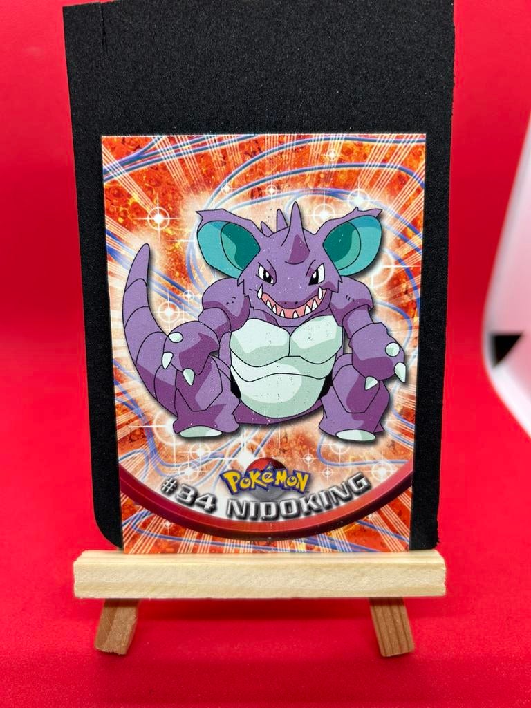Pokémon Topps Nidoking #34 Vintage Animated Card, Ophalen of Verzenden, Zo goed als nieuw