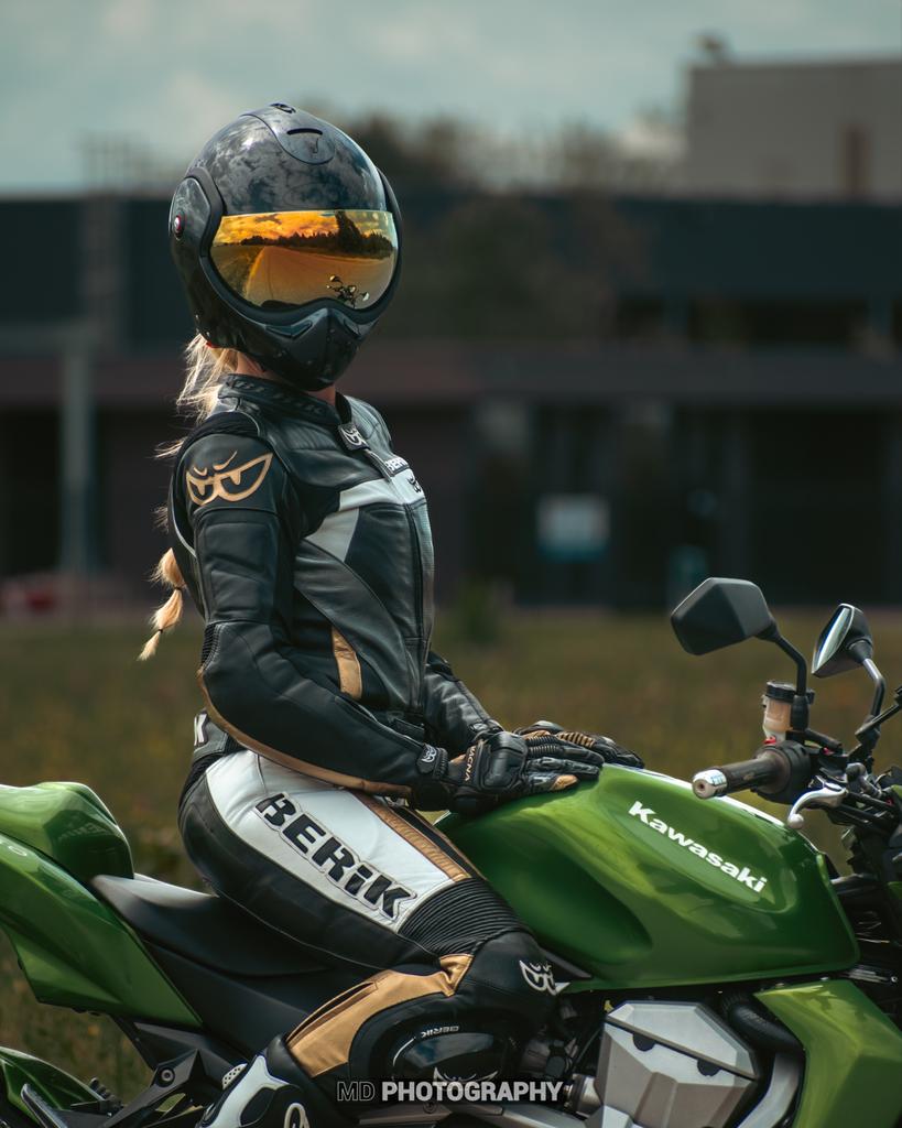 Berik leren motorpak dames - Zwart/Goud - Maat 36/38, Ophalen of Verzenden, Tweedehands, Dames, Combipak