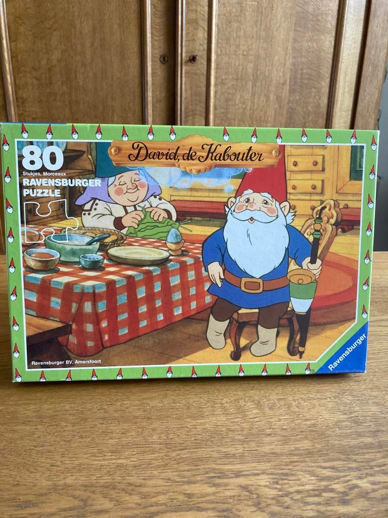 David de kabouter puzzel, Ophalen, Meer dan 50 stukjes, Zo goed als nieuw, 6 jaar of ouder