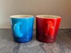 Le Creuset mokken 350 ml - blauw en rood (set van 2), Huis en Inrichting, Keuken | Servies, Ophalen, Keramiek, Zo goed als nieuw