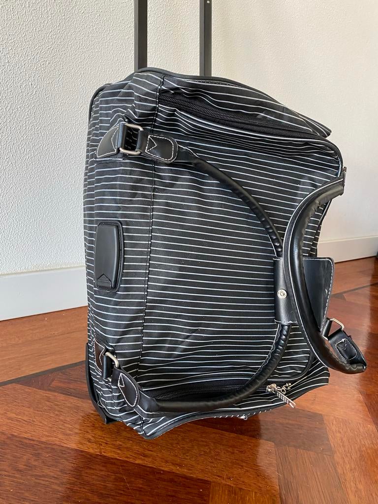Norländer Voyager Handbagage Tas  - Zwart/Wit gestreept, 40 tot 60 cm, 20 tot 30 cm, Zwart, Ophalen of Verzenden