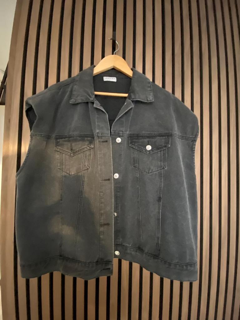 Stoer Loavies spijkergilet - maat L, Ophalen of Verzenden, Zo goed als nieuw, Maat 42/44 (L), Grijs