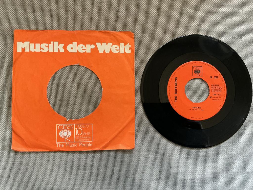 The Buffoons single vinyl. Arizona., Cd's en Dvd's, Ophalen of Verzenden, Gebruikt, 7 inch