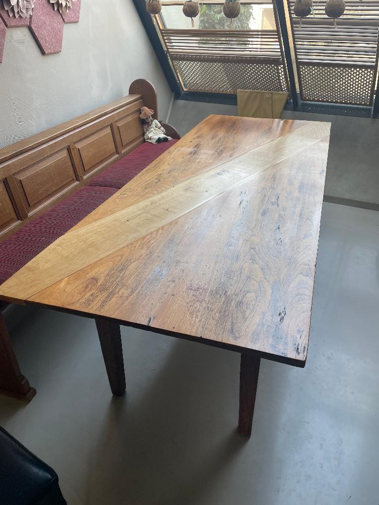 eiken eettafel (91x238), Ophalen, Gebruikt, Klassiek, Eikenhout