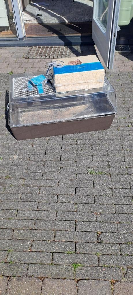 Knaagdierenkooi , pak zaagsel en tuigje, Dieren en Toebehoren, Ophalen, Gebruikt, Kooi, Minder dan 60 cm