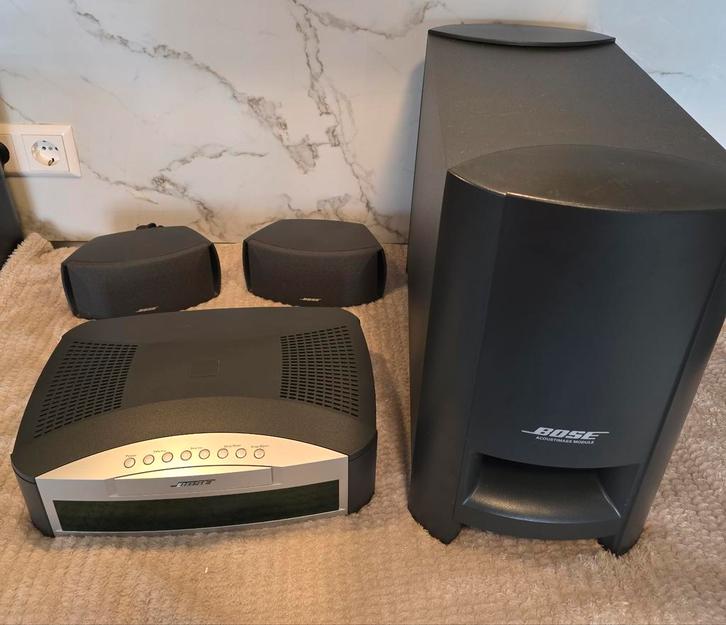 Bose 3-2-1 Home Cinema Set Compleet + Beugels, Audio, Tv en Foto, Home Cinema-sets, Zo goed als nieuw, Dvd-speler, 2.1-systeem