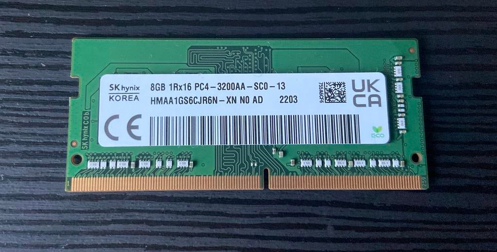 16GB DDR4 3200MHz SO DIMM SK HYNIX, Computers en Software, RAM geheugen, Verzenden, DDR4, Zo goed als nieuw, Laptop