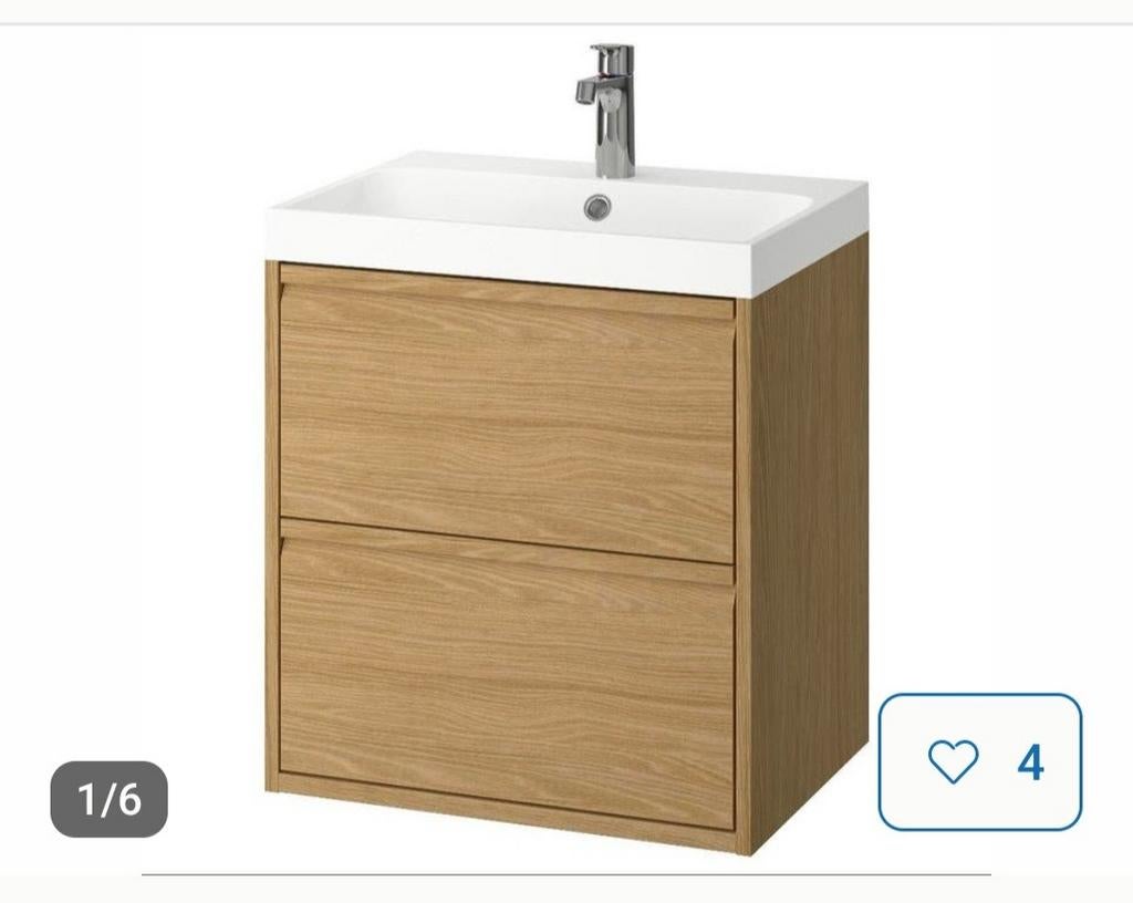 Angsjon wastafelkast ZONDER WASTAFEL, Huis en Inrichting, Badkamer | Badkamermeubels, Overige typen, Nieuw, Minder dan 100 cm