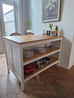 Ikea Tornviken keukeneiland wit met eikenfineer blad, Ophalen, Gebruikt, Wit, 50 tot 100 cm