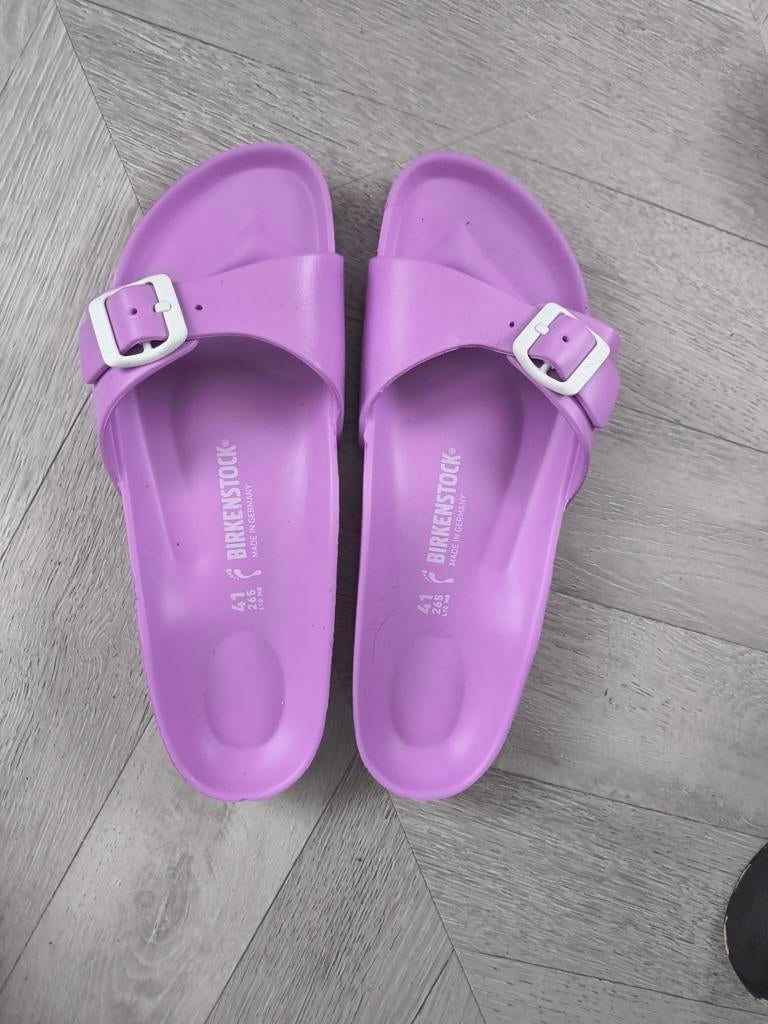Birkenstock EVA slippers maat 41 lila, Kleding | Dames, Schoenen, Slippers, Overige kleuren, Ophalen of Verzenden, Zo goed als nieuw