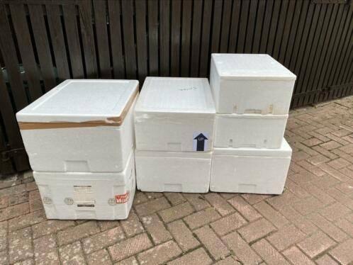 Piepschuim tempex foam doos dozen box, Doe-het-zelf en Verbouw, Kratten en Dozen, Zo goed als nieuw, Doos, Minder dan 50 cm, Minder dan 35 cm