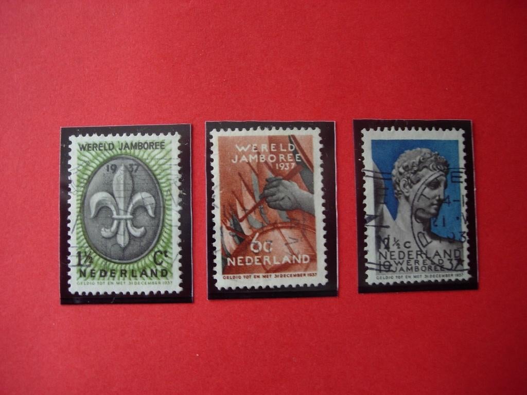 NL Wereld Jamboree Vogelenzang 1937, Postzegels en Munten, Verzenden, T/m 1940, Gestempeld