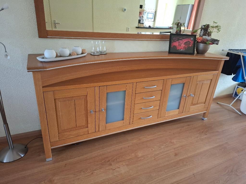 Dressoirkast eiken, Huis en Inrichting, Kasten | Dressoirs, Ophalen, Gebruikt, Eikenhout, 200 cm of meer