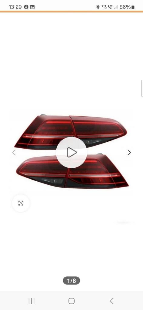 LED dynamische rechts achterlicht Golf 7.5, Auto-onderdelen, Verlichting, Ophalen of Verzenden, Nieuw