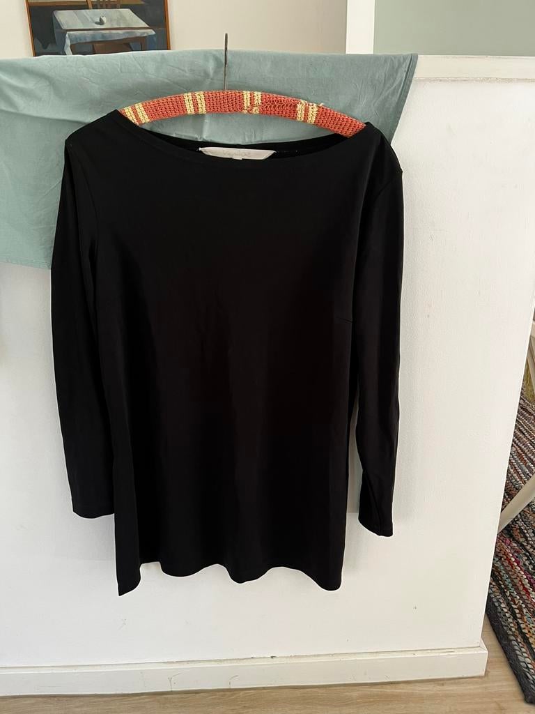 Vanilla lang zwart shirt boothals xl, Zwart, Maat 46/48 (XL) of groter, Ophalen of Verzenden, Zo goed als nieuw