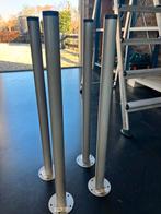 4 zilverkleurige IKEA Vika Adils tafelpoten, Huis en Inrichting, Tafelonderdelen, Ophalen, Gebruikt, Metaal, Tafelpoot