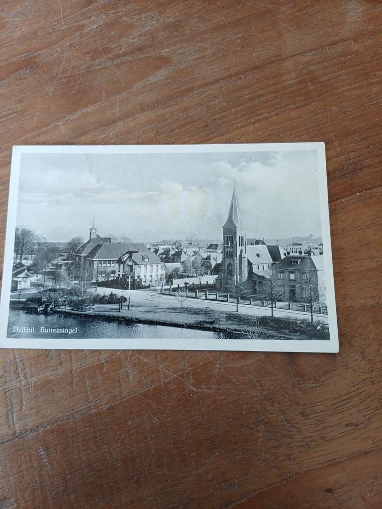 Ansichtkaart Delfzijl Buitensingel 1956, Ophalen of Verzenden, 1940 tot 1960