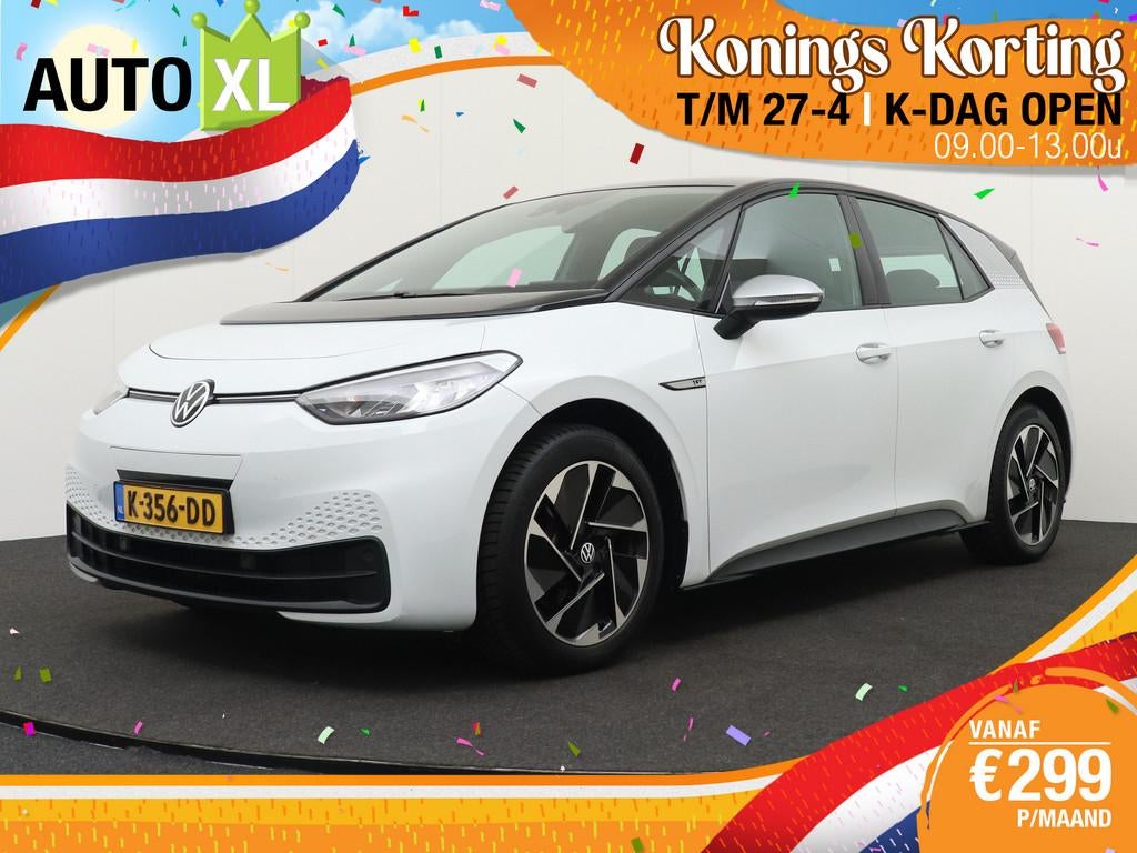 Volkswagen ID.3 First 58 kWh Adap.Cuise Stuur+Stoelverw. 18', Gebruikt, Zwart, ID.3, Wit