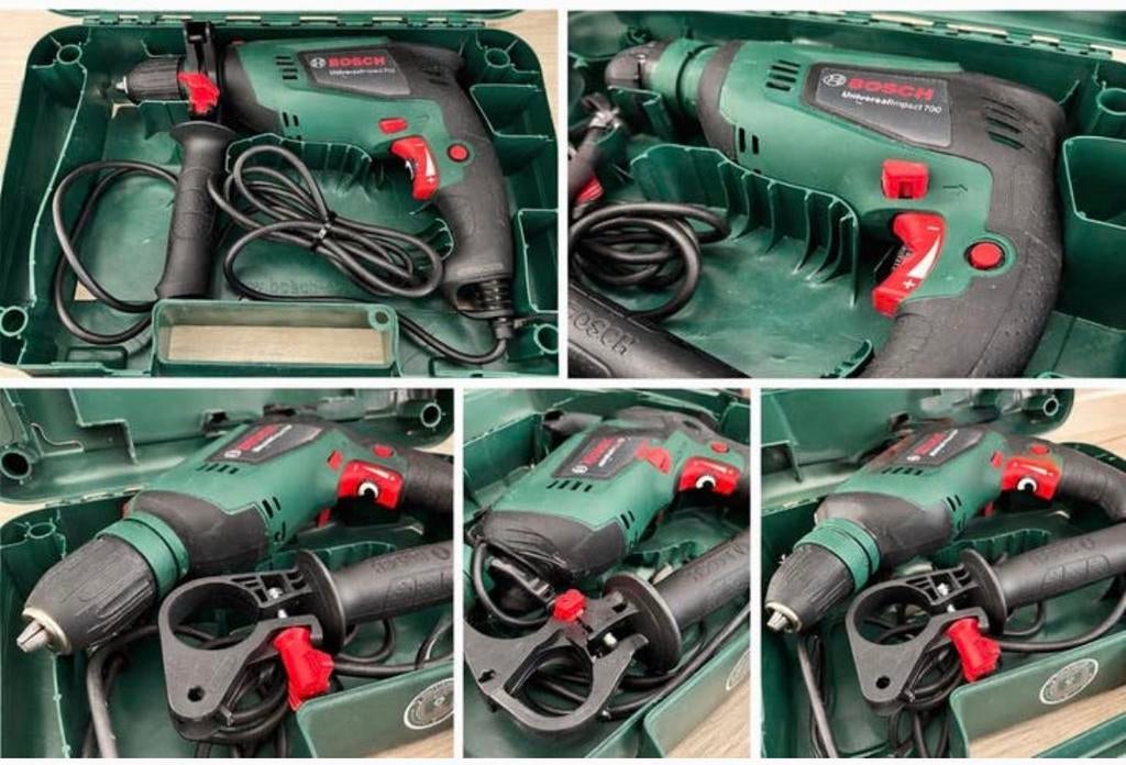 Bosch klopboormachine Ringsleutels steeksleutel doppen Bahco, 600 watt of meer, Zo goed als nieuw, Variabele snelheid, Ophalen