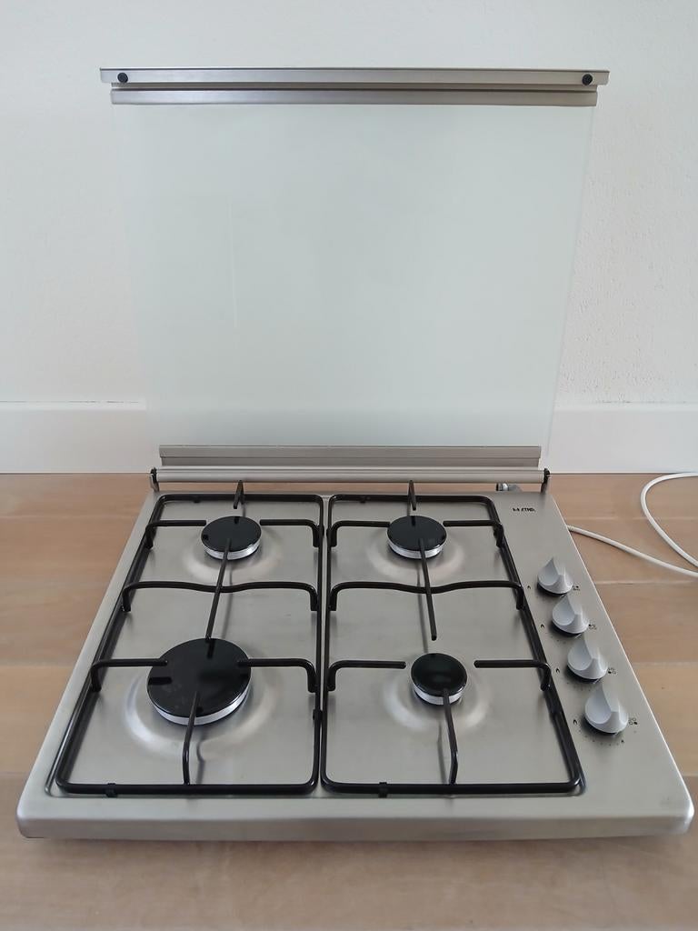 ETNA KGV358RVS Gaskookplaat met 4 kookzones en glazen deksel, Witgoed en Apparatuur, Kookplaten, Ophalen, 4 kookzones, Zo goed als nieuw