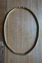 goudkleurige ronde hals ketting nr 11, Ophalen of Verzenden, Zo goed als nieuw, Goud, Overige materialen