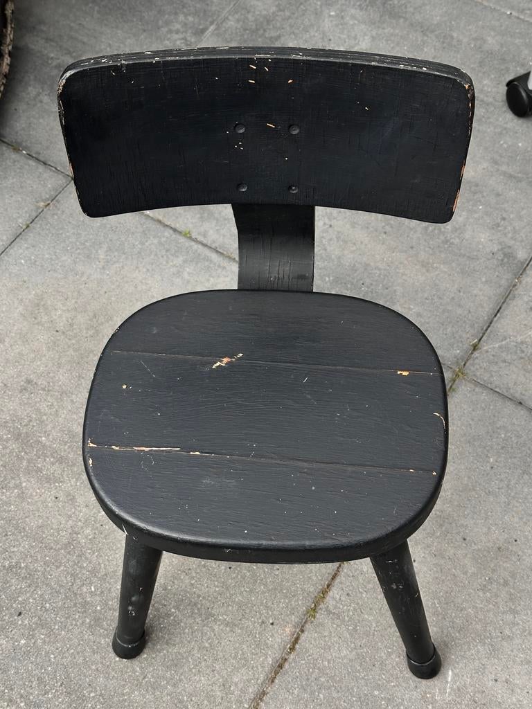 Vintage kleuterschool stoeltje, Ophalen, Gebruikt, Stoel(en)